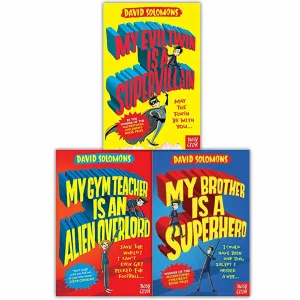 My Brother Is A Superhero Series Collection David Solomons 3 Books Set ( My Evil Twin Is a Supervillain, My Brother Is a Superhero)