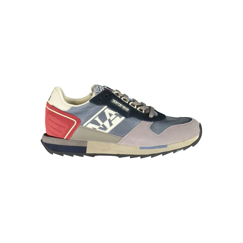 Napapijri Gray Leather Men Sneaker