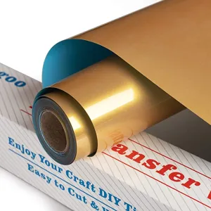 New Gold HTV Heat Transfer Vinyl 12Inch x5Feet Roll,PU Iron On Vinyl for Silhouette Cameo,Easy to Cut & Weed HTV Vinyl,Heat Transfer Vinyl for T-Shirts(Gold)