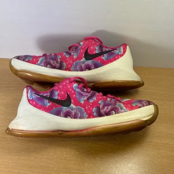 Nike KD 8 Aunt Pearl Breast Cancer Fund Sneakers Youth Size 5.5Y