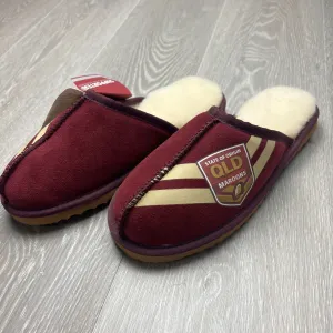 NRL Team Kicks Queensland Maroons Origin Merino Wool Slippers Size US W 8 / M 7