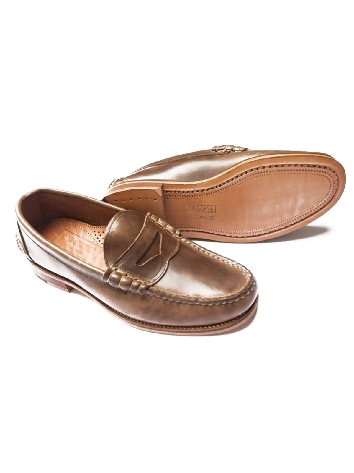 Oakstreet Bootmakers Natural Beefroll Penny Loafer