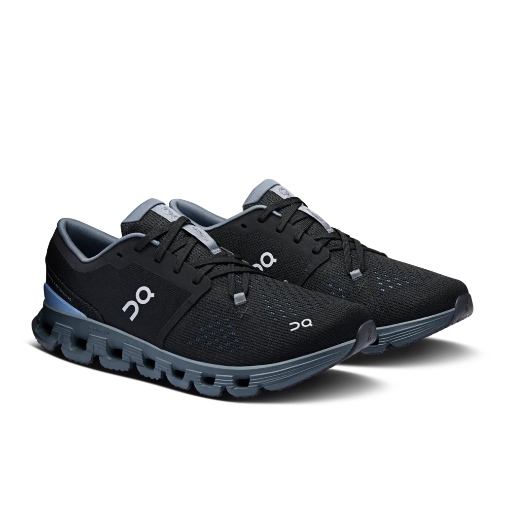 On Cloud x 4 (Mens) - Black/Chambray