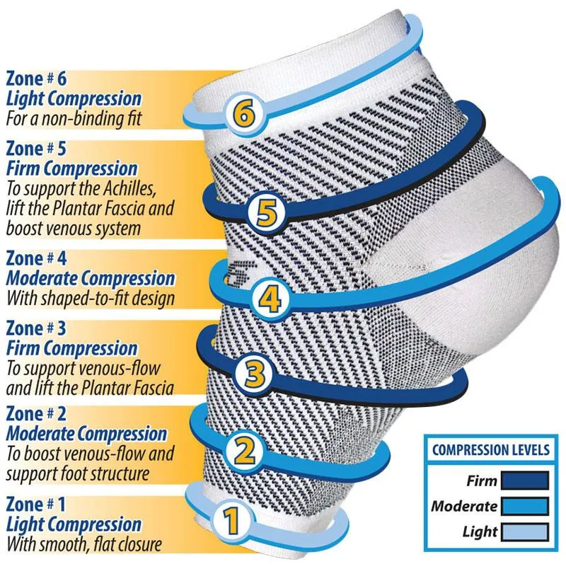 OS1st FS6 Plantar Fasciitis Natural Compression Foot Sleeves (Pair)