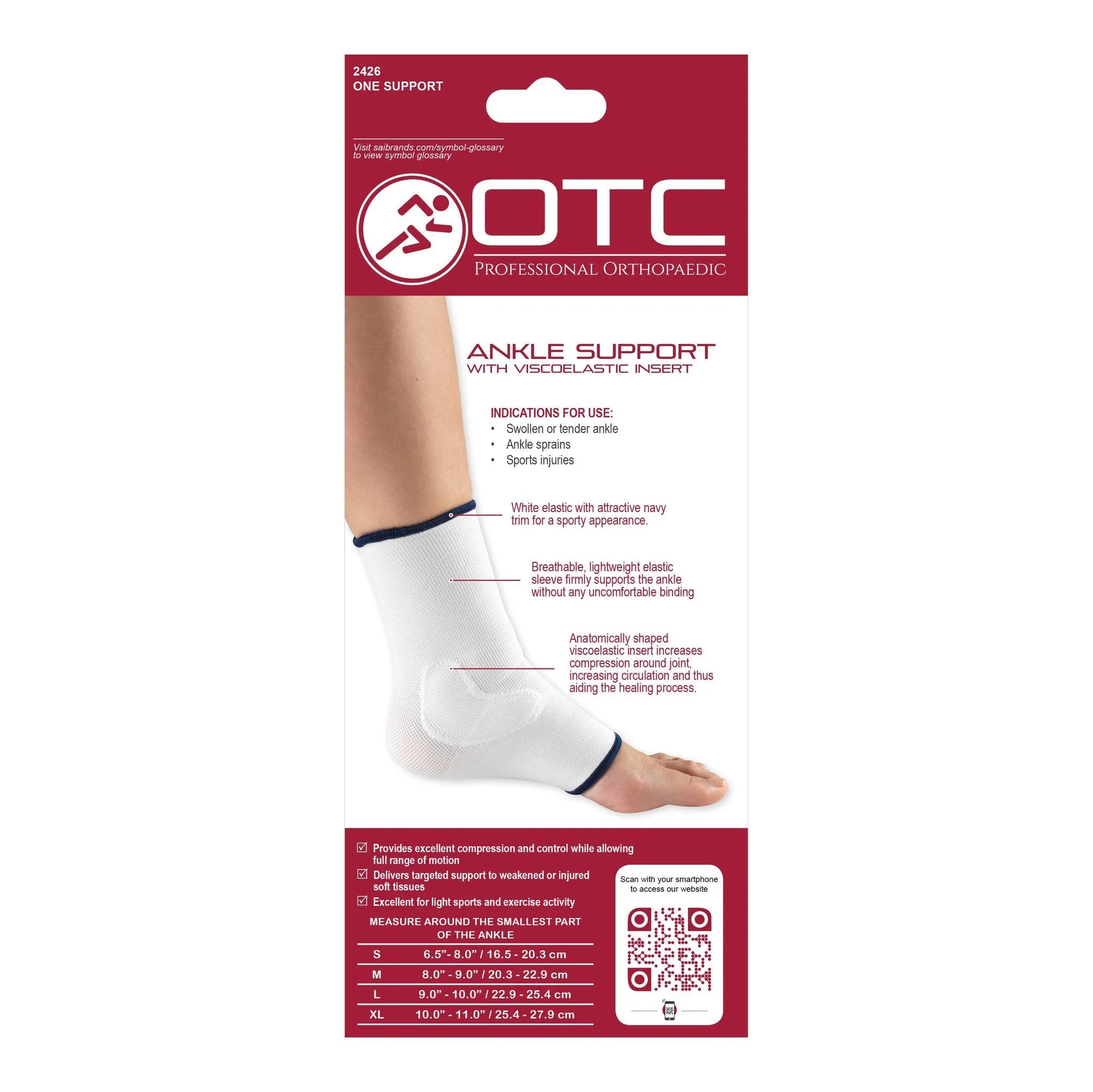 OTC ANKLE SUPPORT VISCO INSERT - 2426