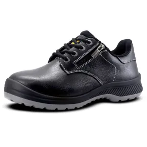 Perfit REMET EN ISO 20345:2011 PFT-PT-013-BK Dual Density Outsole Leather & Steel Toe Laced Shoes with Zipper