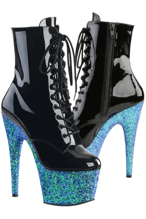 Pleaser ADORE-1020LG Boots Blue Glitter