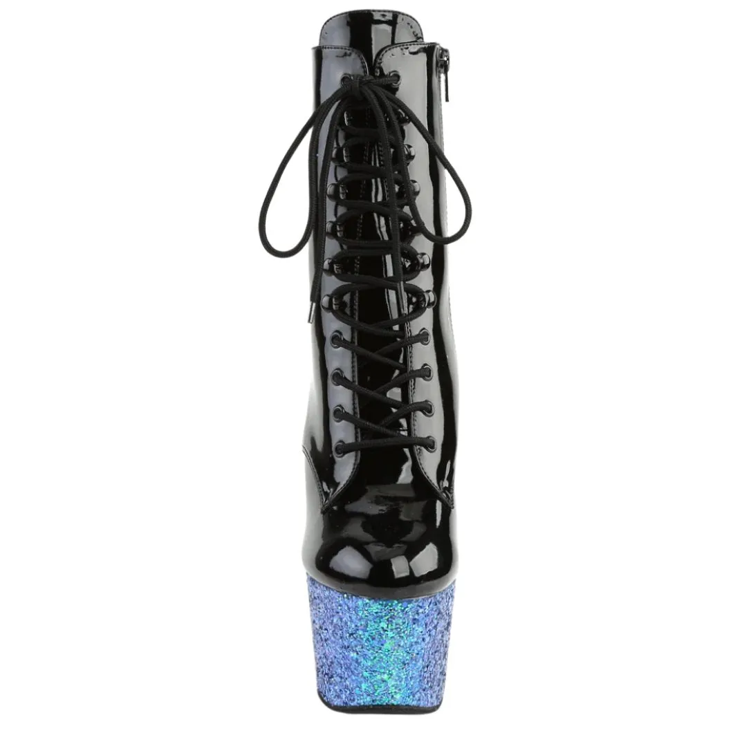 Pleaser ADORE-1020LG Boots Blue Glitter