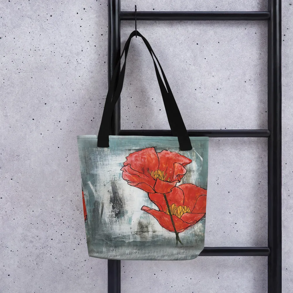 Poppies of Smiles and Peace - Artful Tote Bag