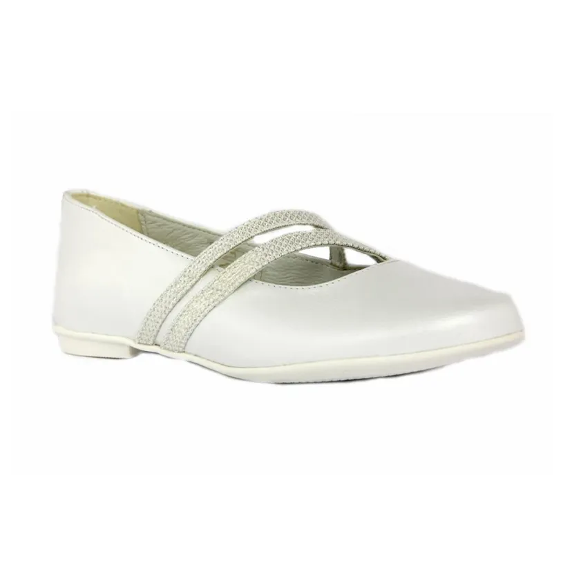 Primigi  Off White Leather Ballerinas