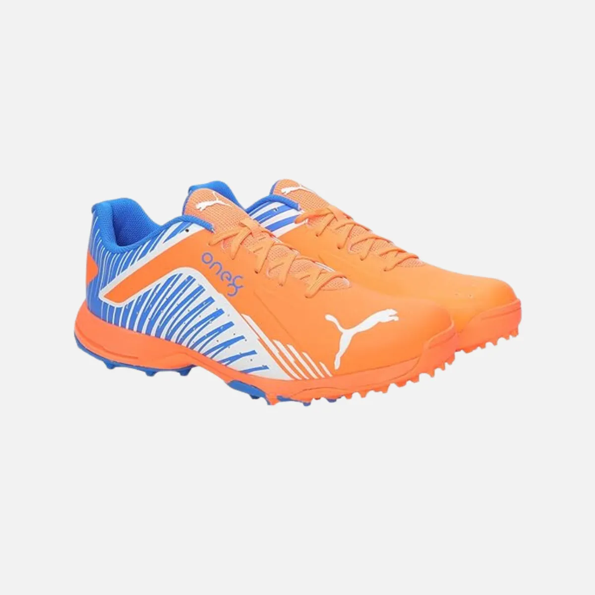 Puma 22 Fh Rubber Men's Cricket Shoe -Neon Citrus/White/Bluemazing