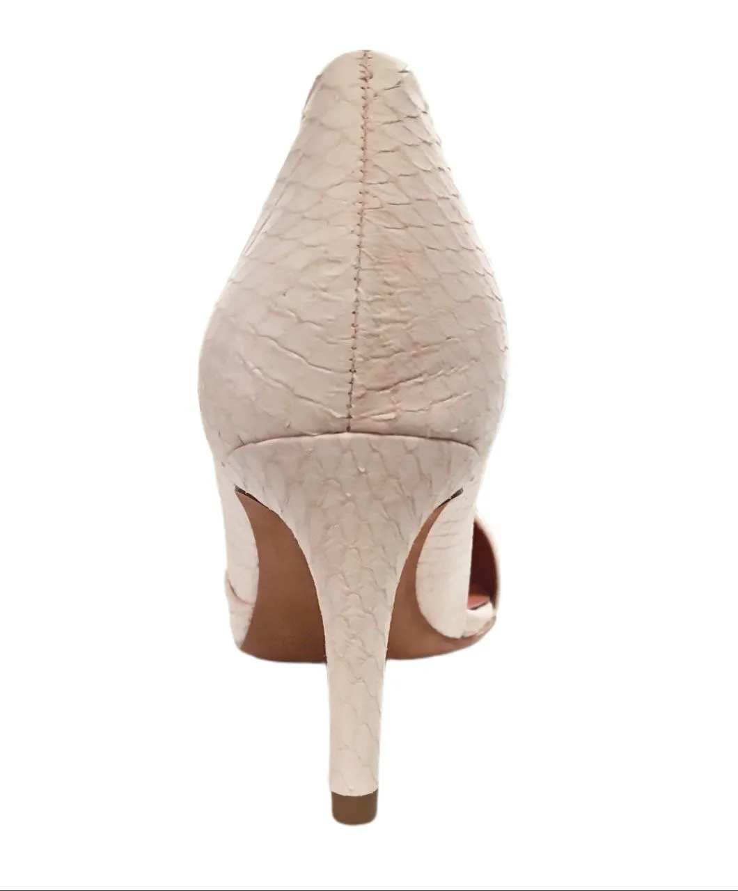 REBECCA MINKOFF Women's Pink Blush Nubuck Snake Brie Heels #M1170252 7.5 NWB