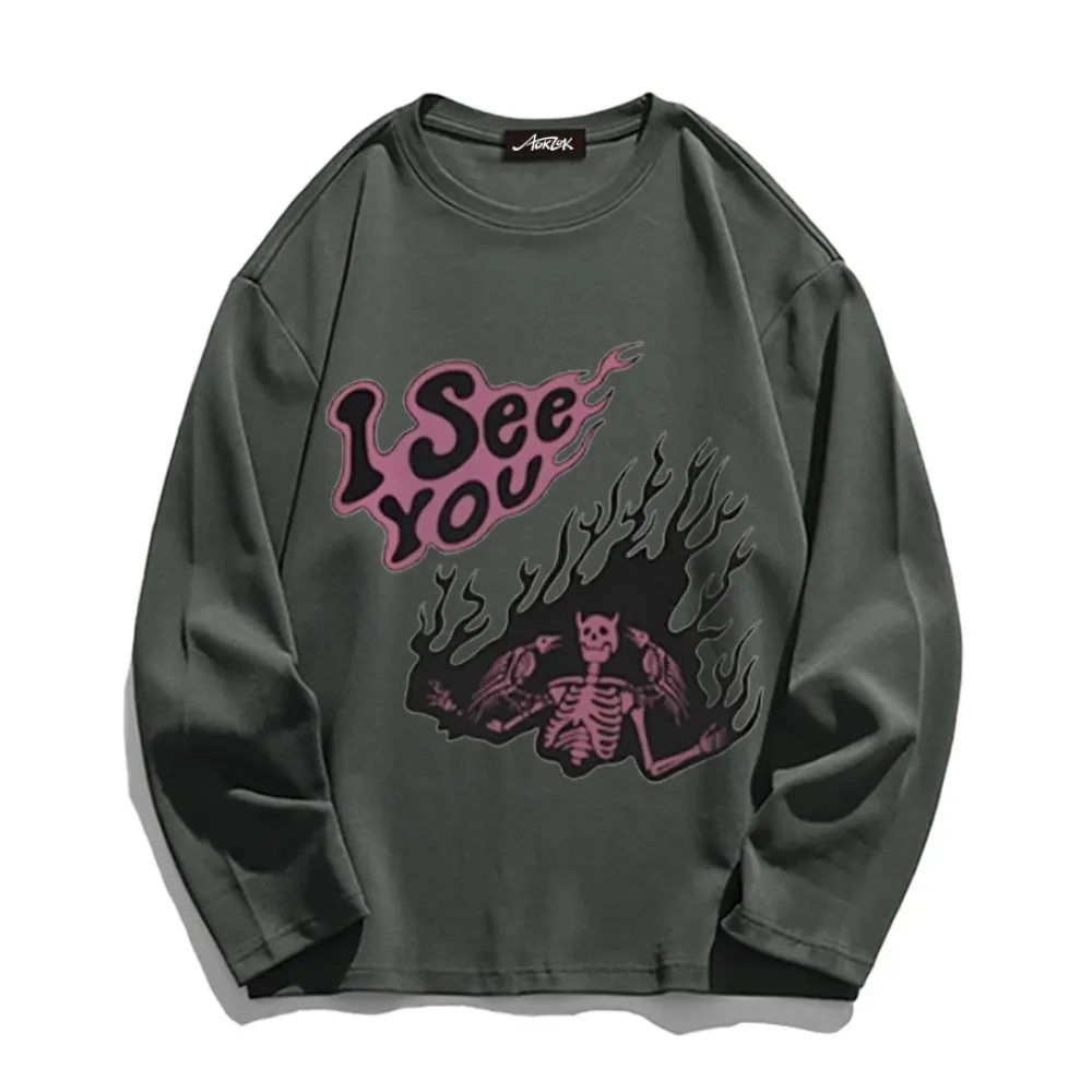 Scary Skeleton Long Sleeve Shirt