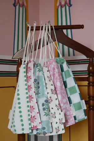 Shoe Travel Bags in Mixed Prints (set of 6)