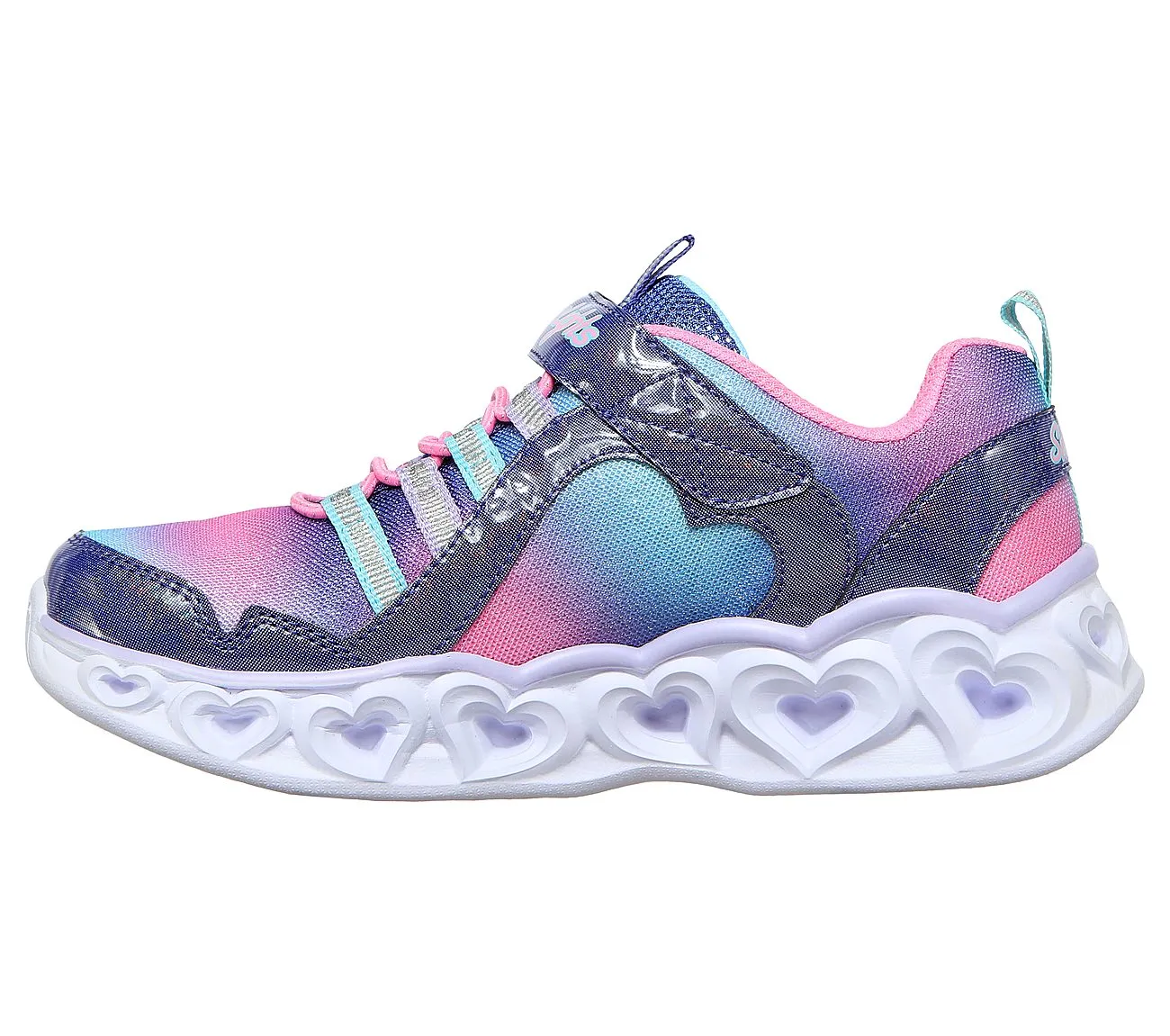 SKECHERS | Girls Heart Lights - RAINBOW LUX