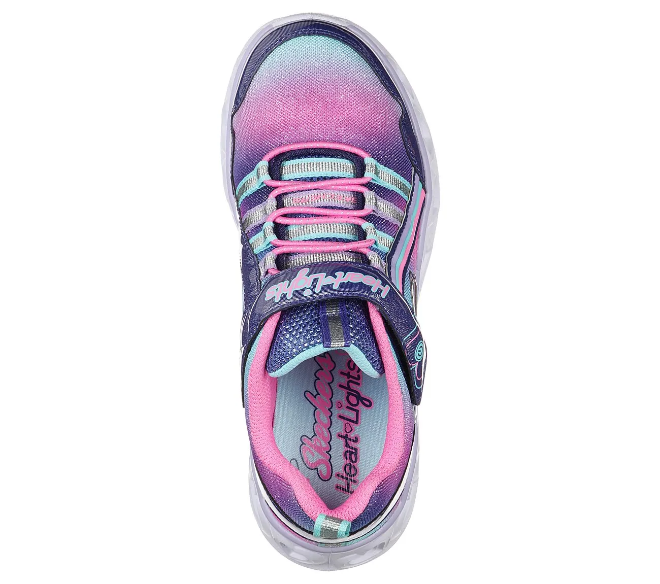 SKECHERS | Girls Heart Lights - RAINBOW LUX