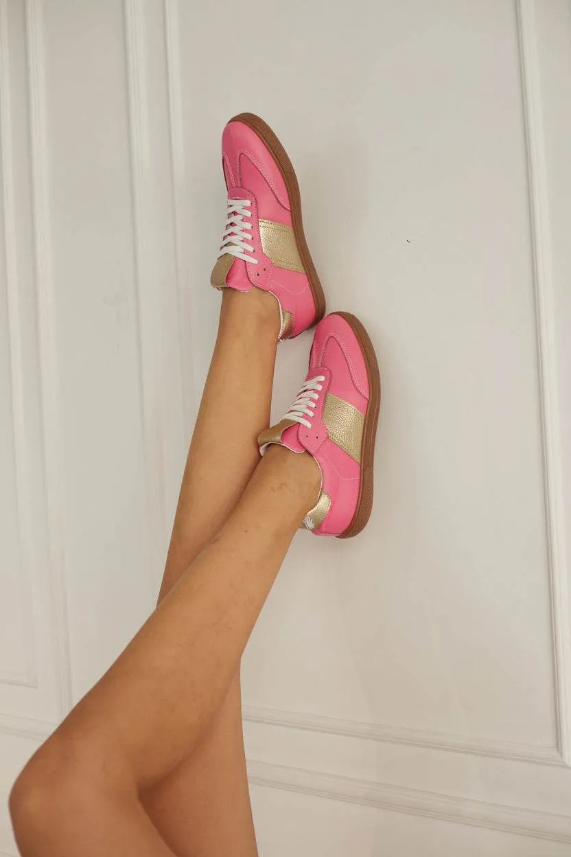 Sky Runner Leather Sneakers – Pink
