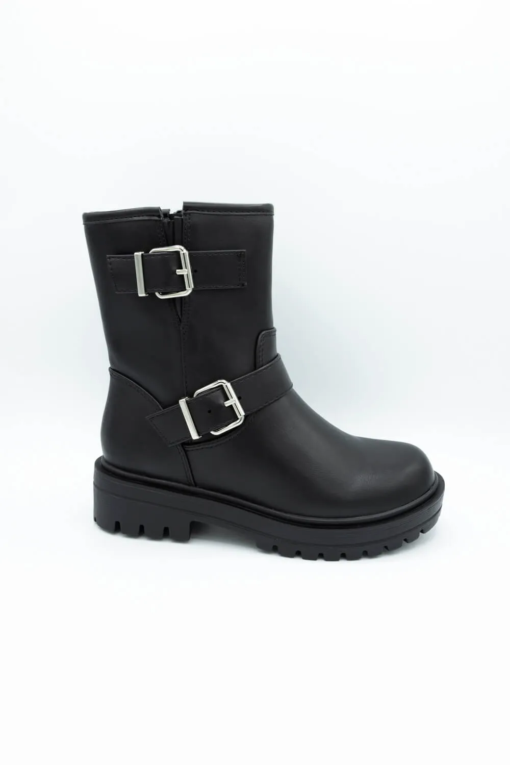 Soda Noel Moto Booties for Women in Black | NOEL-S BLACK