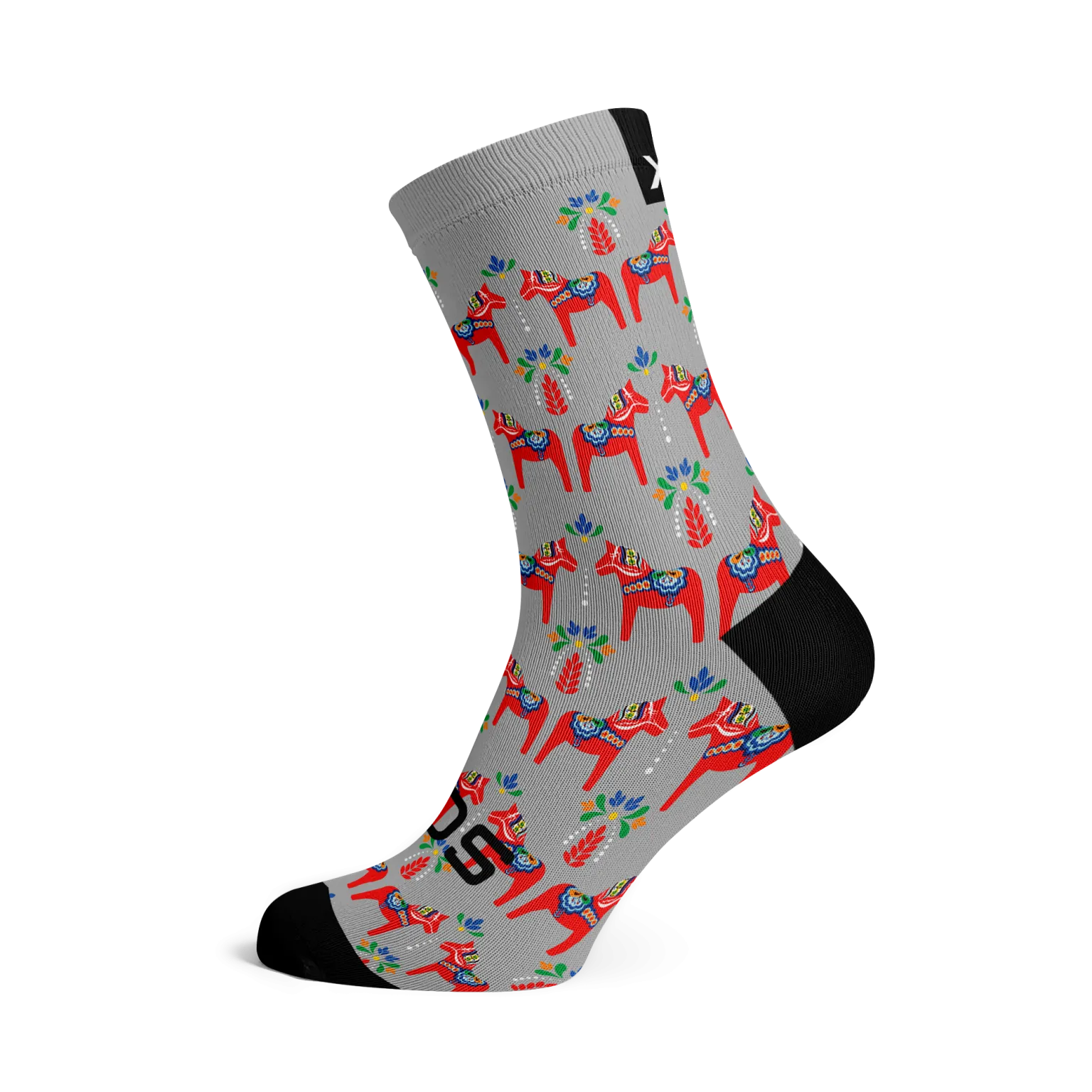 Sox - Dala Horses Grey Socks