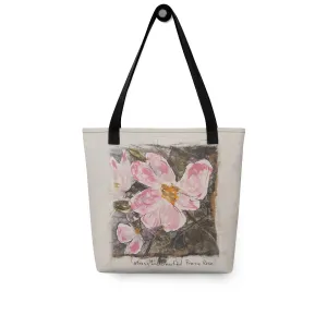 Strong and Beautiful Prairie Rose - Artful Tote