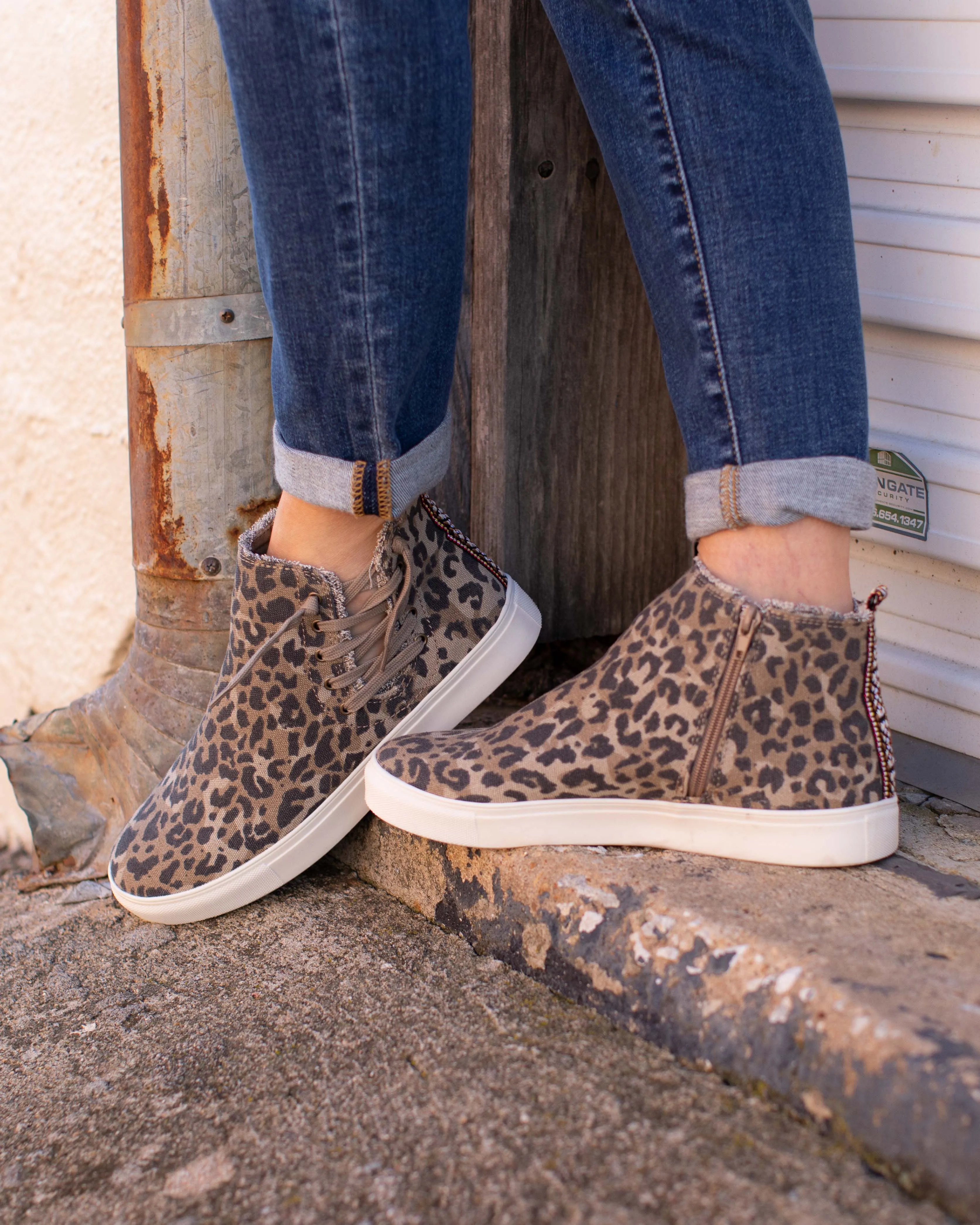 TAN LEOPARD TRINN SNEAKER BY GYPSY JAZZ