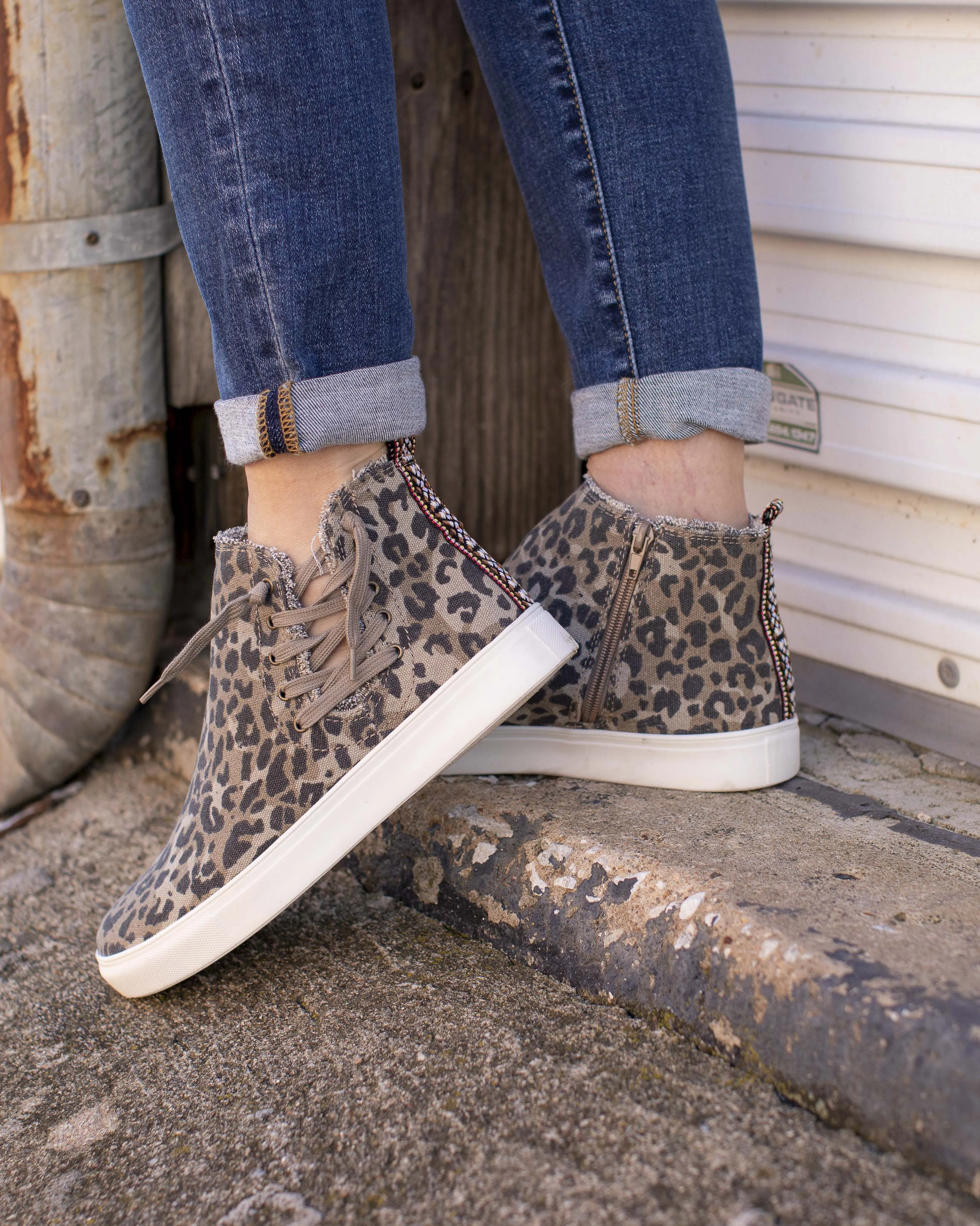 TAN LEOPARD TRINN SNEAKER BY GYPSY JAZZ