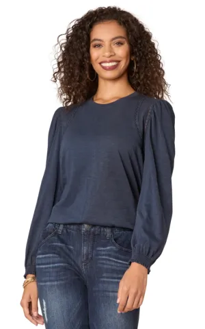 The Janessa Crochet Detail Knit Top