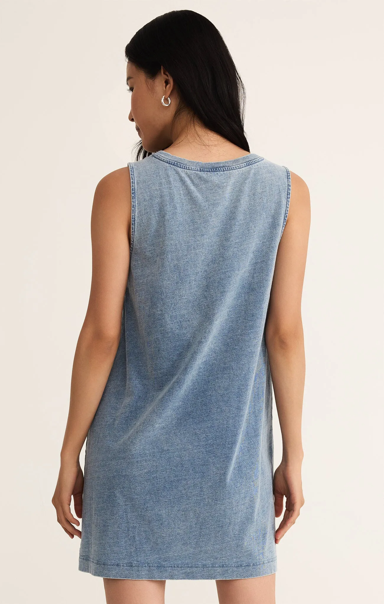 The Sloane V-Neck Knit Denim Dress