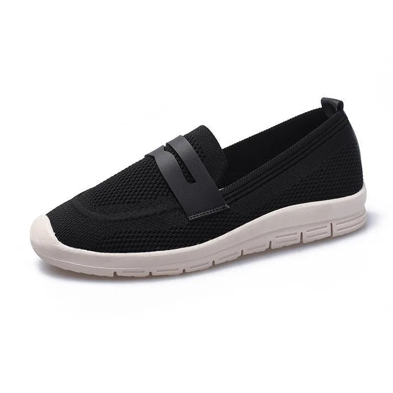 Thick-soled Woven Pregnant Women One-step Comfortable Work Loafers