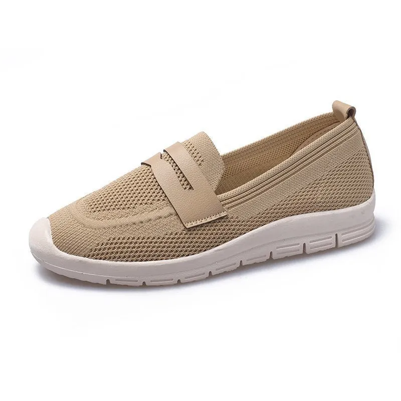 Thick-soled Woven Pregnant Women One-step Comfortable Work Loafers