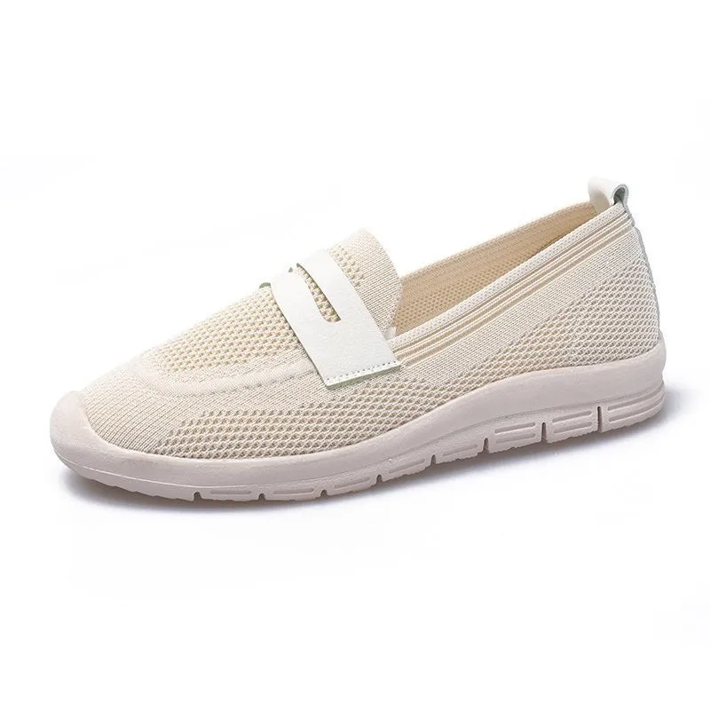 Thick-soled Woven Pregnant Women One-step Comfortable Work Loafers