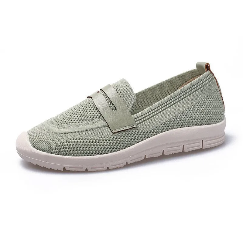 Thick-soled Woven Pregnant Women One-step Comfortable Work Loafers