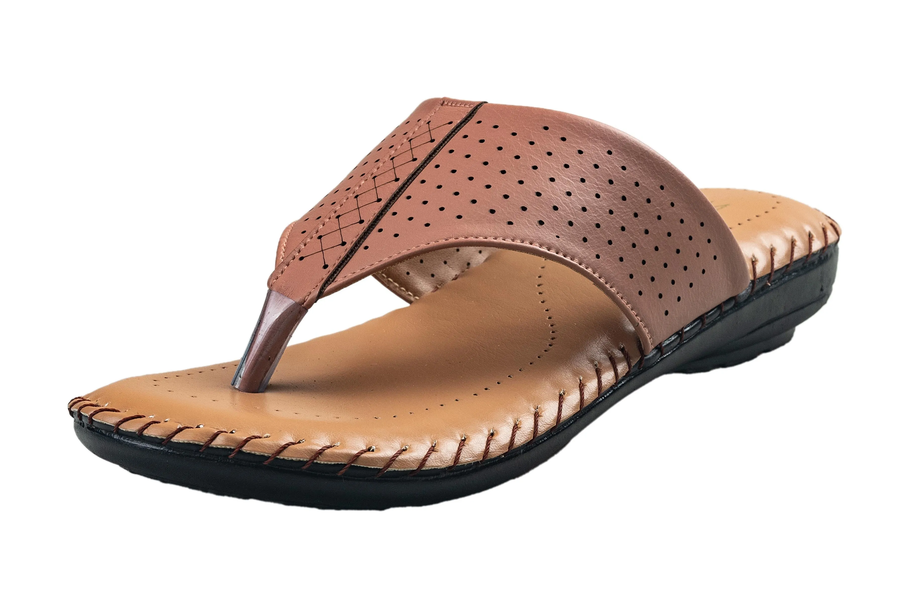 Titas Ladies Beige Chappal