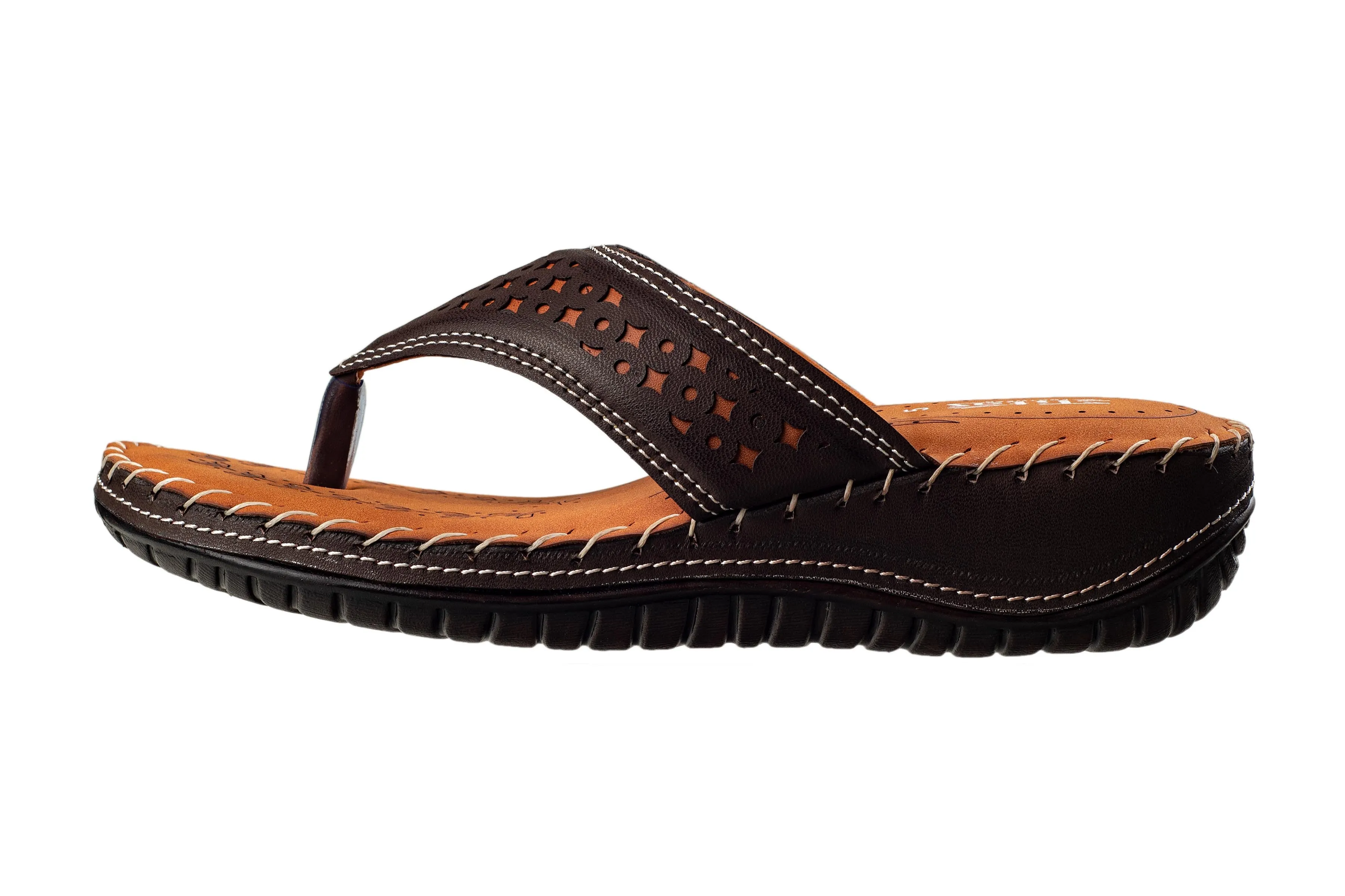Titas Ladies Brown Chappal