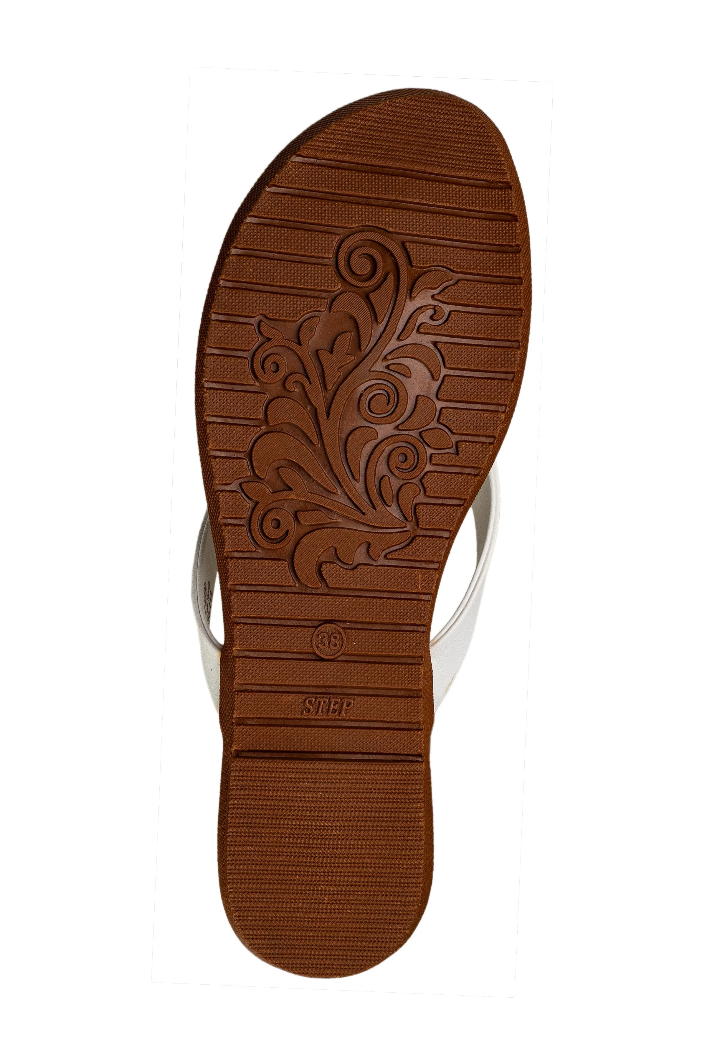 Titas Ladies White Chappal