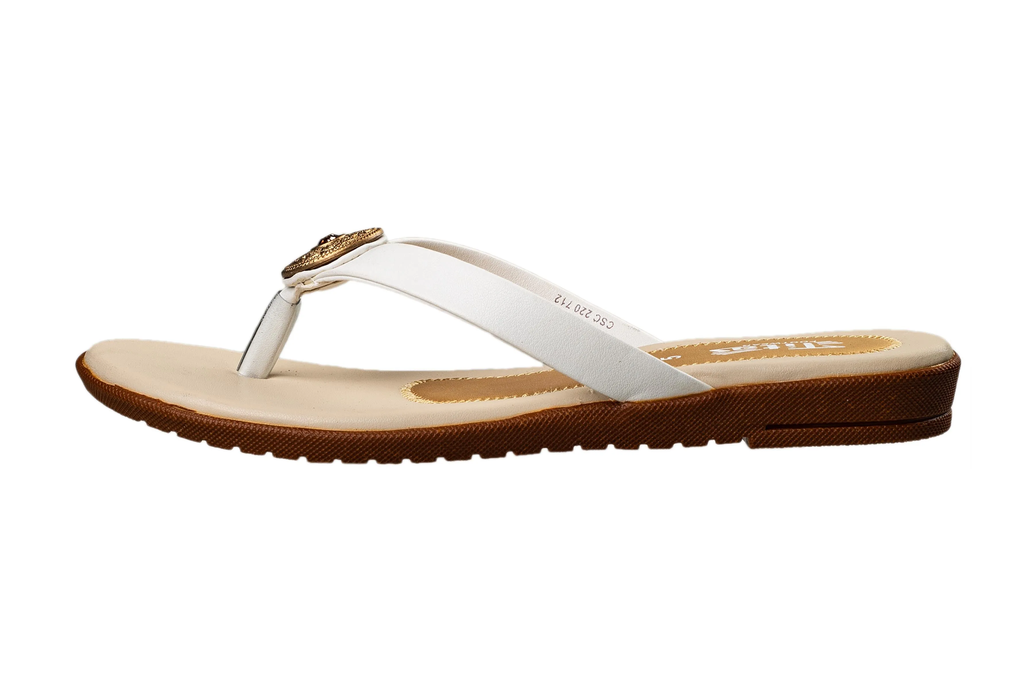 Titas Ladies White Chappal