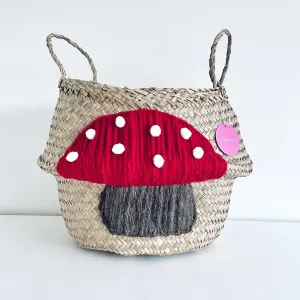 Toadstool Handwoven Storage Basket (Large)