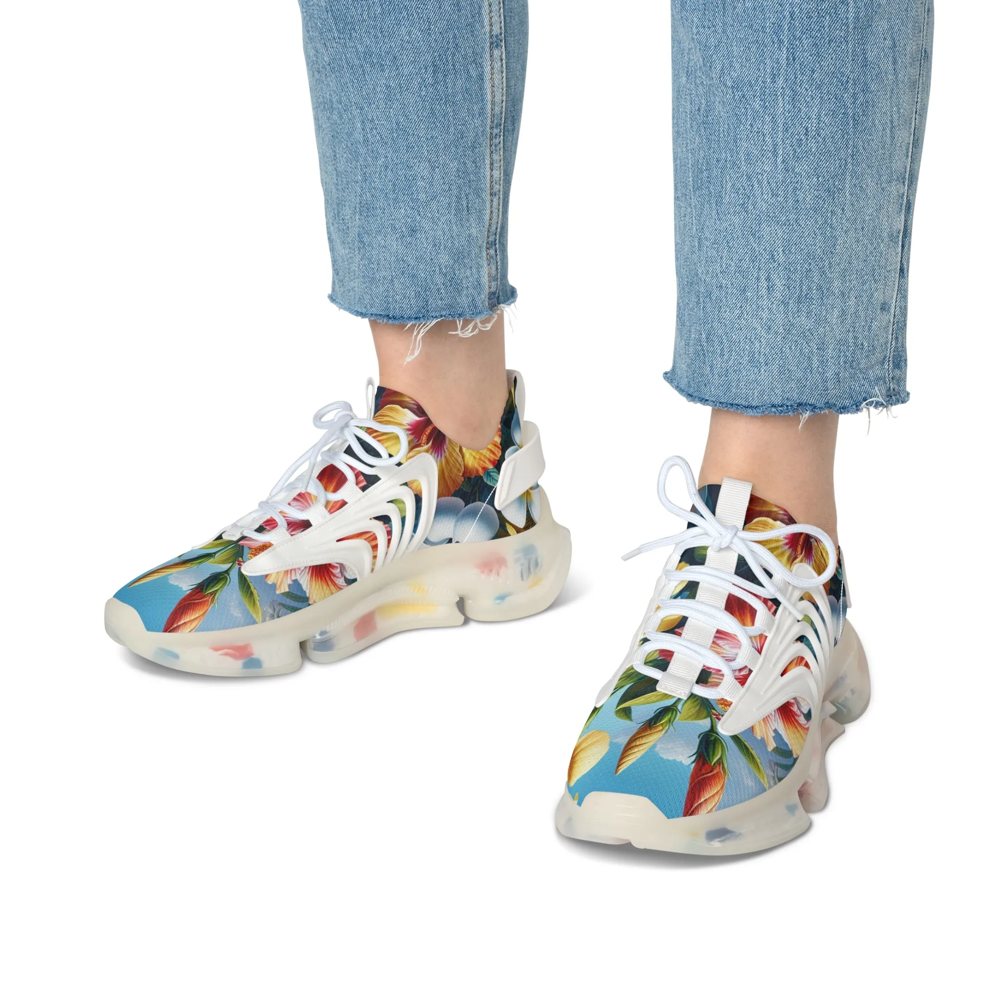 Tropical Floral Women's Mesh Sneakers | Stylish Comfort for Every Occasion