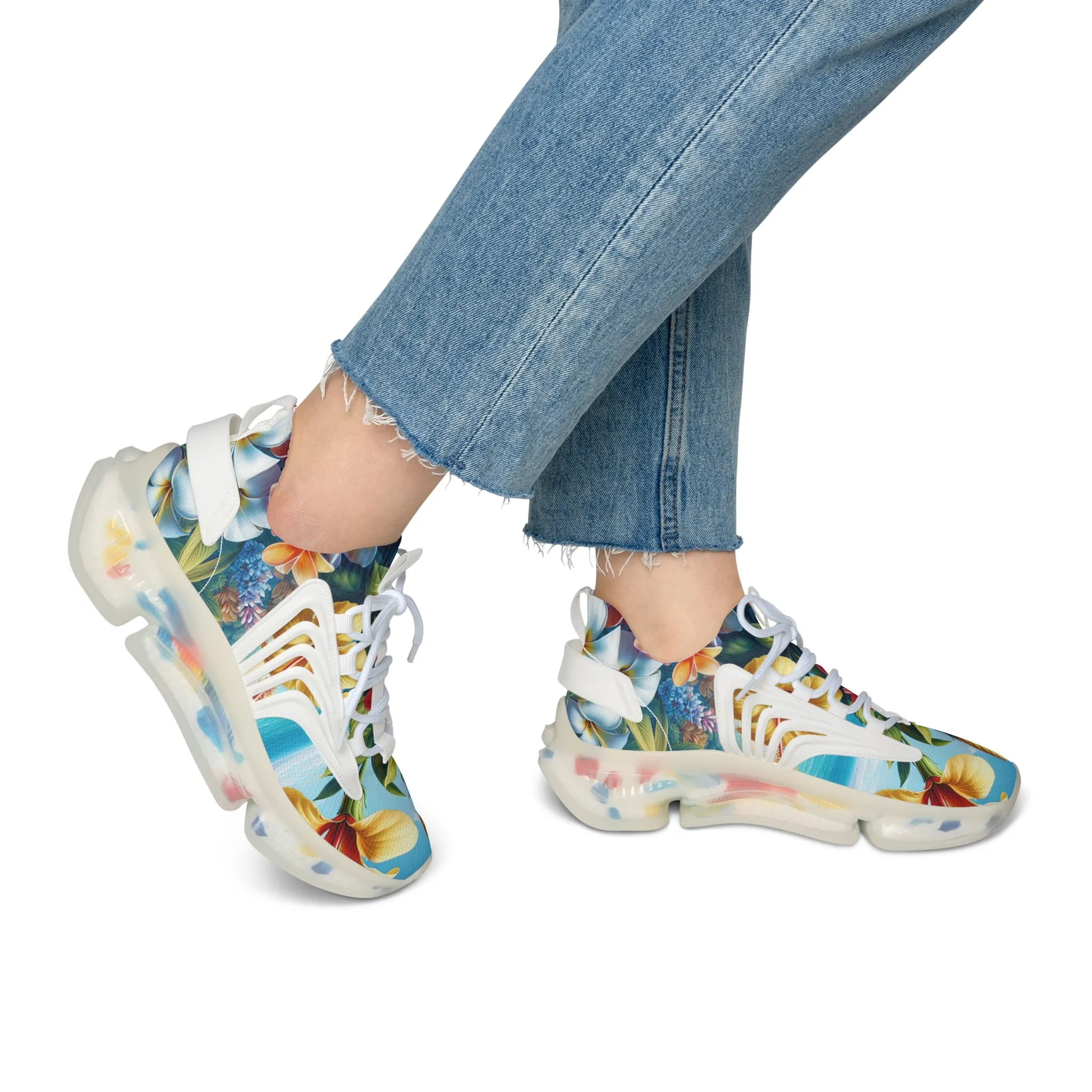 Tropical Floral Women's Mesh Sneakers | Stylish Comfort for Every Occasion