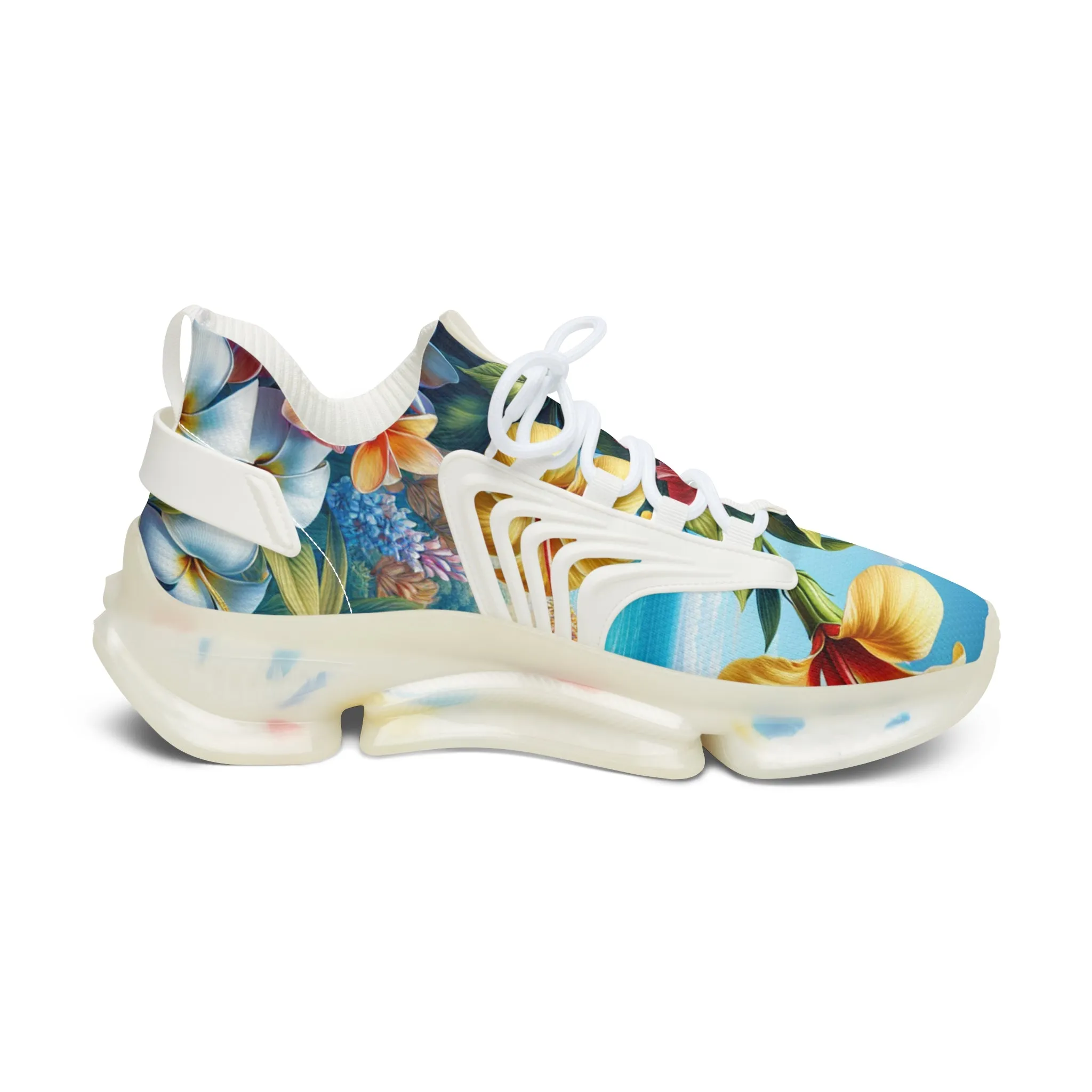 Tropical Floral Women's Mesh Sneakers | Stylish Comfort for Every Occasion