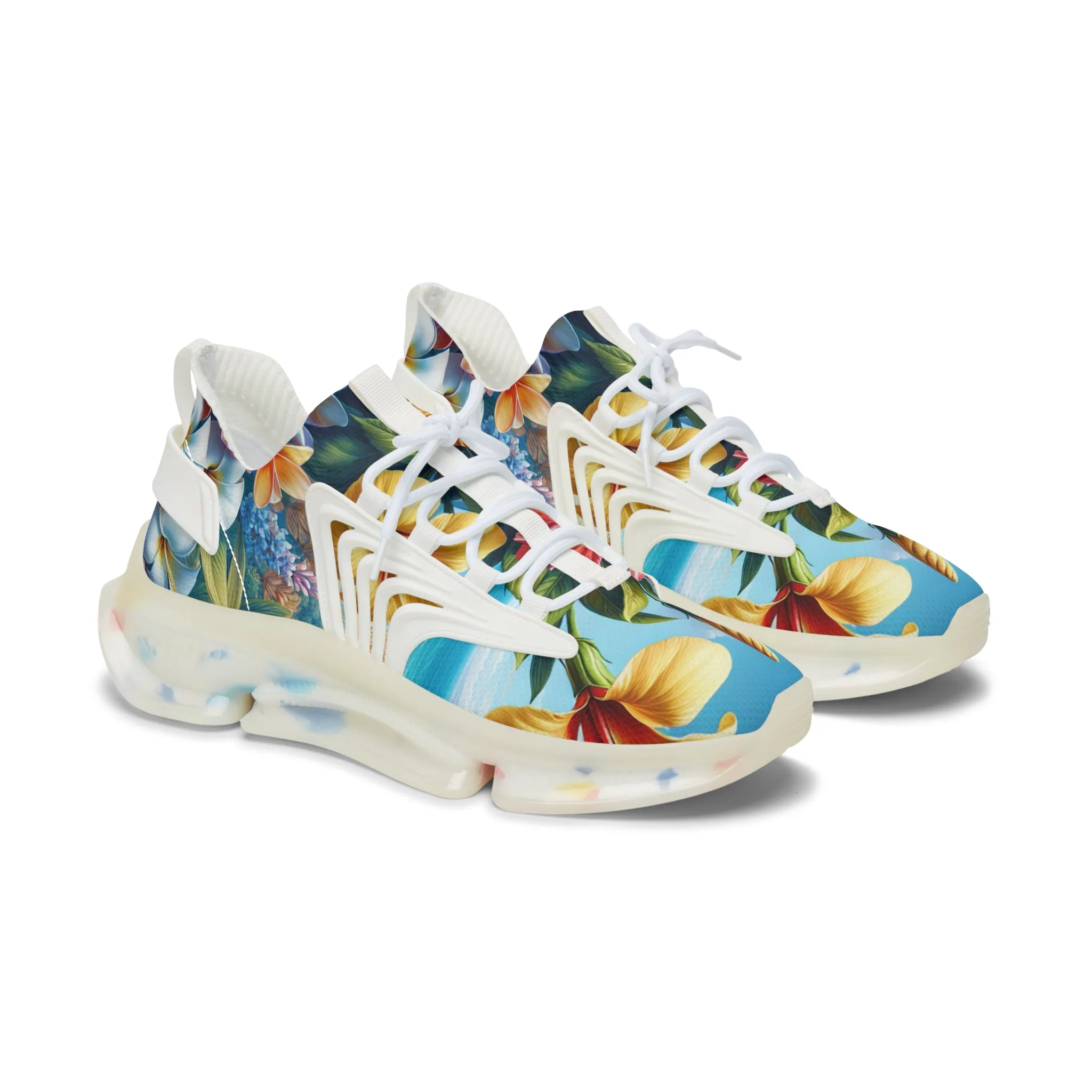Tropical Floral Women's Mesh Sneakers | Stylish Comfort for Every Occasion