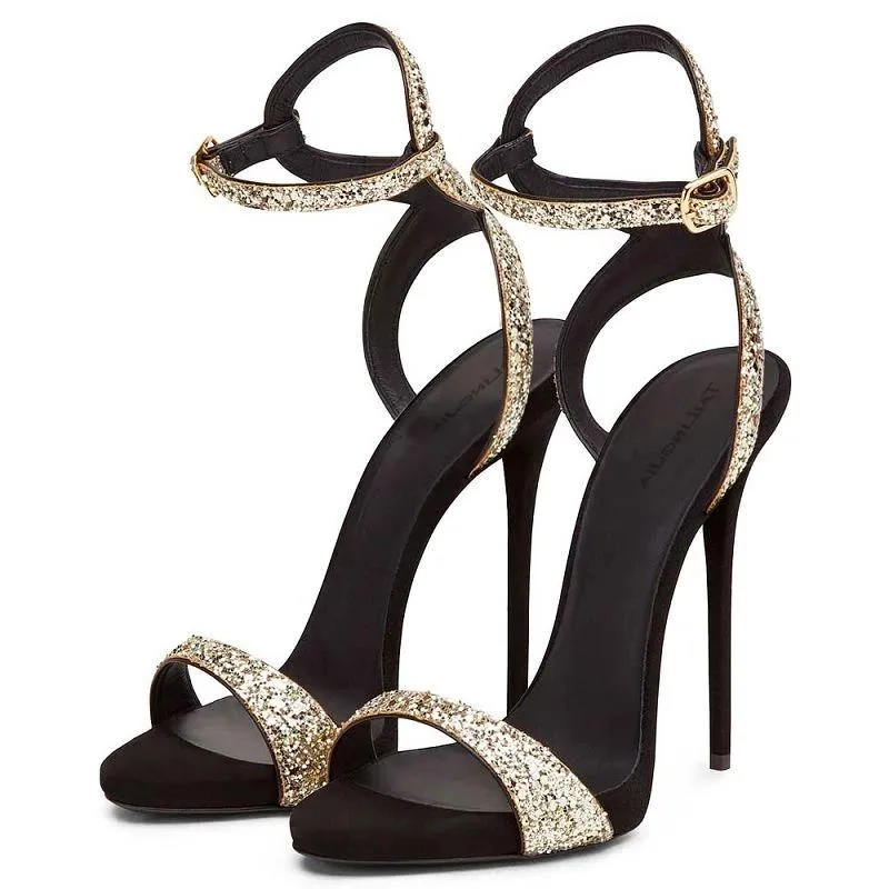 Tucomosi Women High Heel Pumps Open Toe Stiletto Prom Shoes