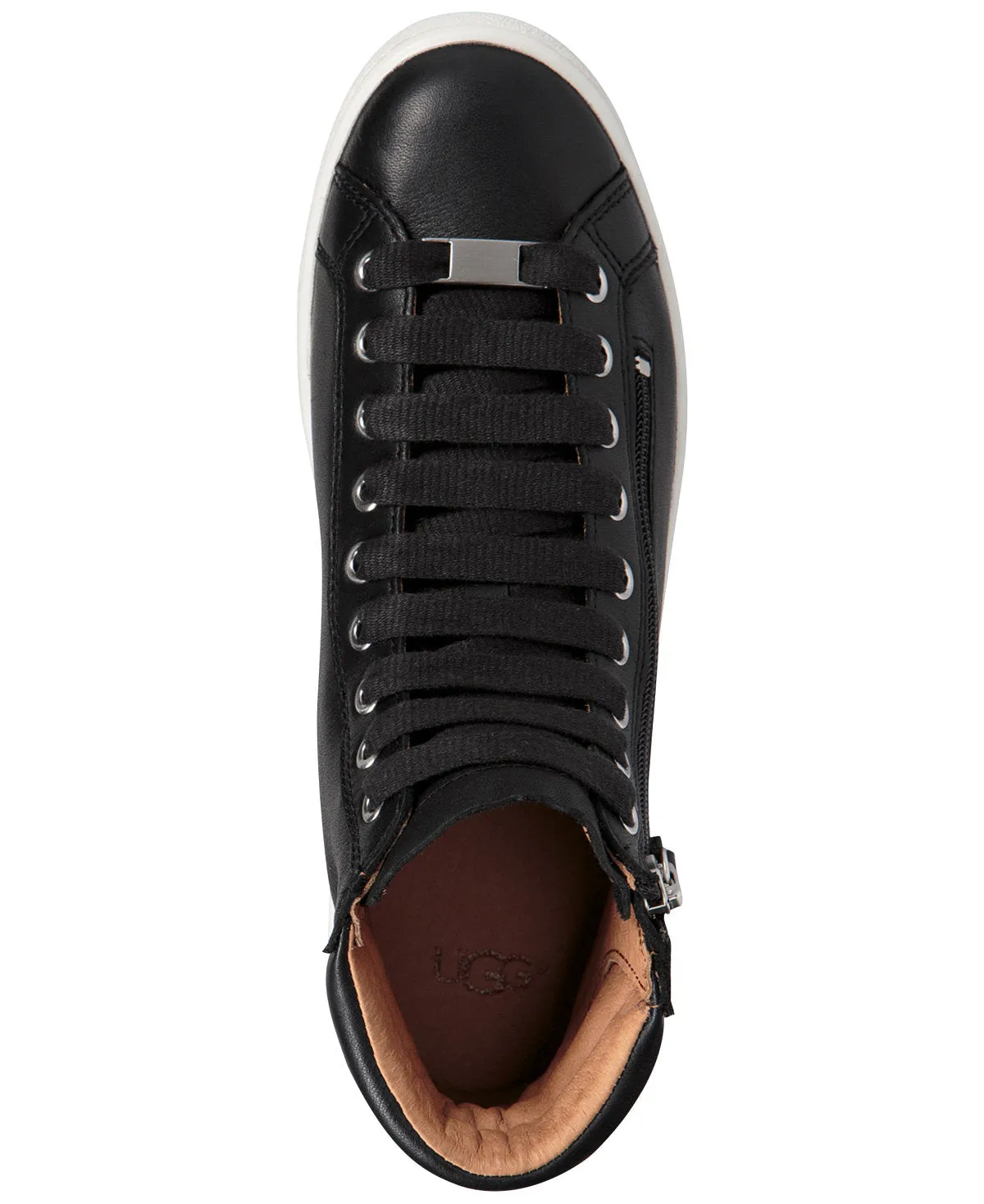 UGG Women's Olive High Top Leather Sneaker | Black