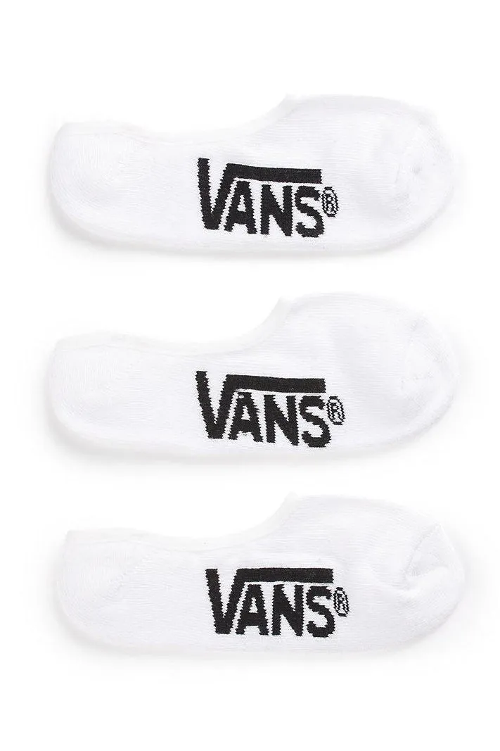 Vans Classic Super No-Show Sock 3 pack - White