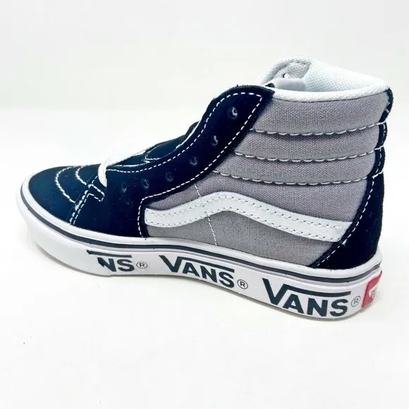 Vans Sk8 Hi Comfycush (Tape Mix) Black Frost Grey Kids Casual Sneakers