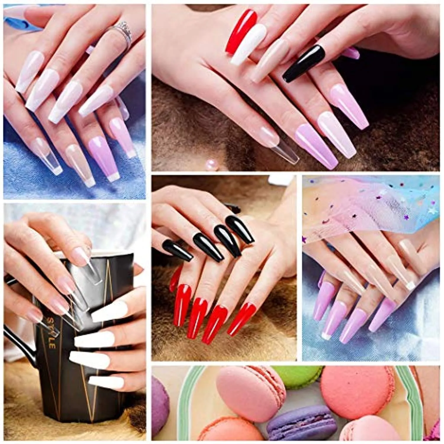 wakaniya Nail Dip Powder Kit-43Pcs Dipping Powder Kit Starter Set Glitter and Sparkle Nail Powders with Liquid Set and Nail Tools