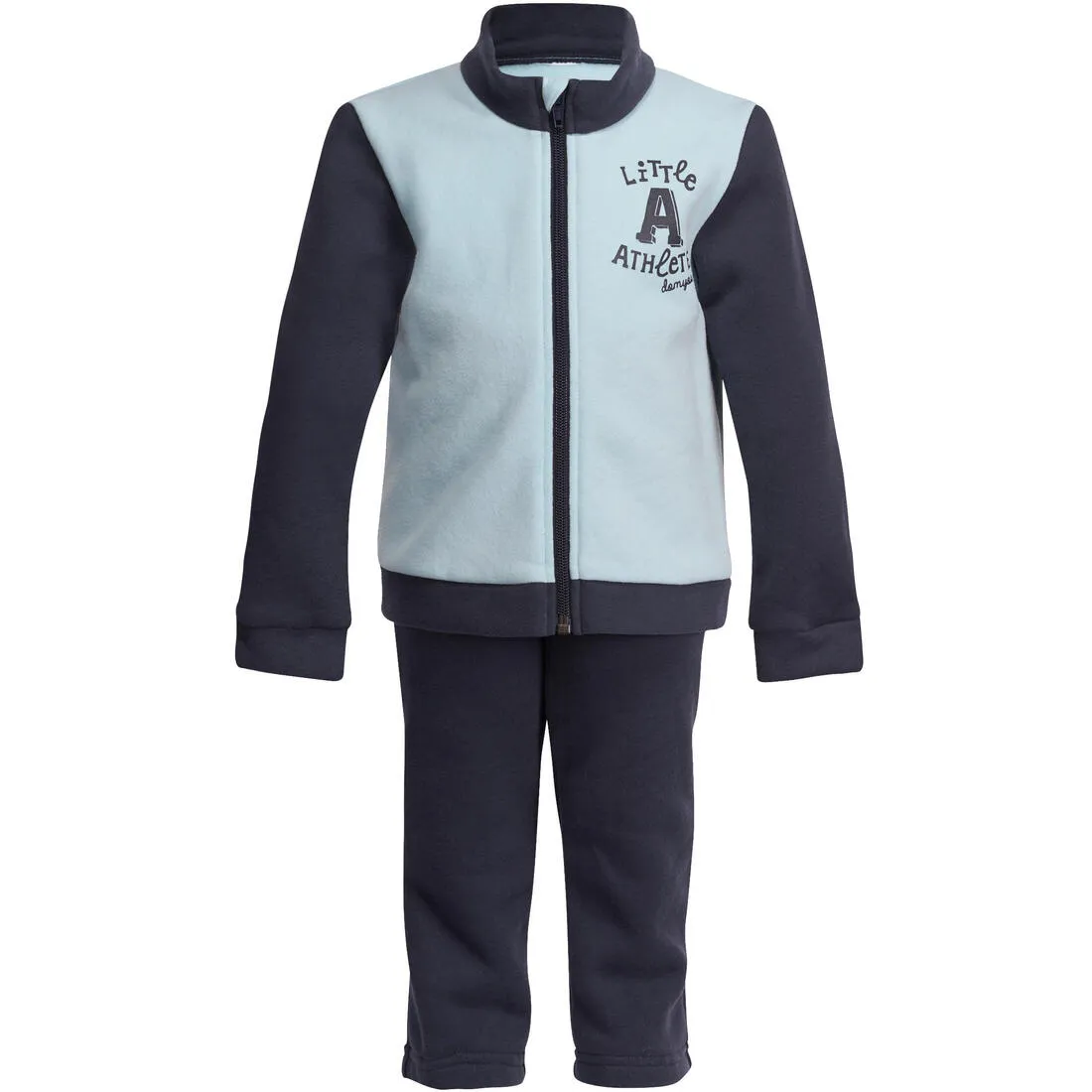 Warm'Y Baby Zip-Up Fitness Tracksuit - Navy/Light Blue