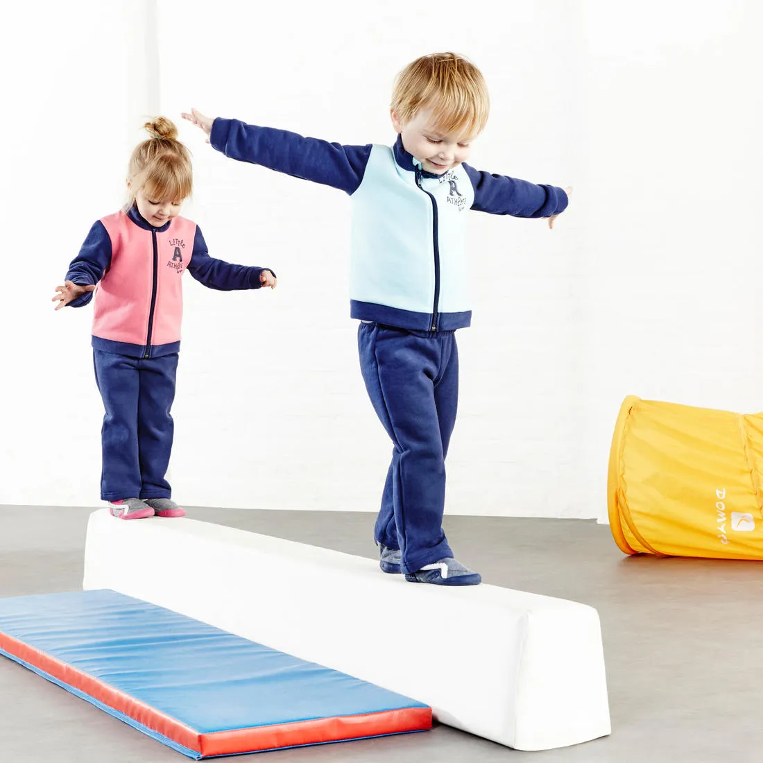 Warm'Y Baby Zip-Up Fitness Tracksuit - Navy/Light Blue