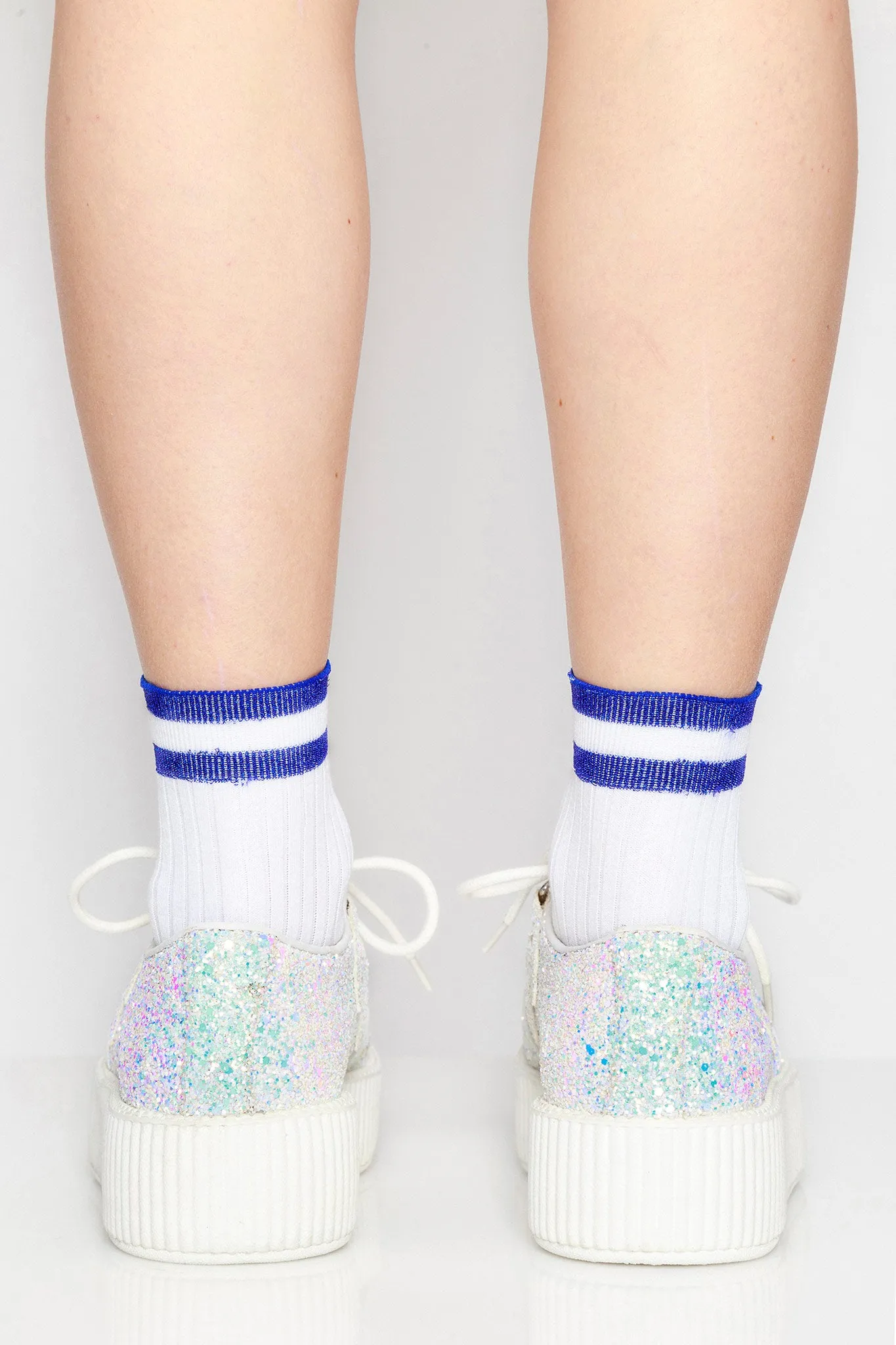 White Glitter Viva Mondo Creepers