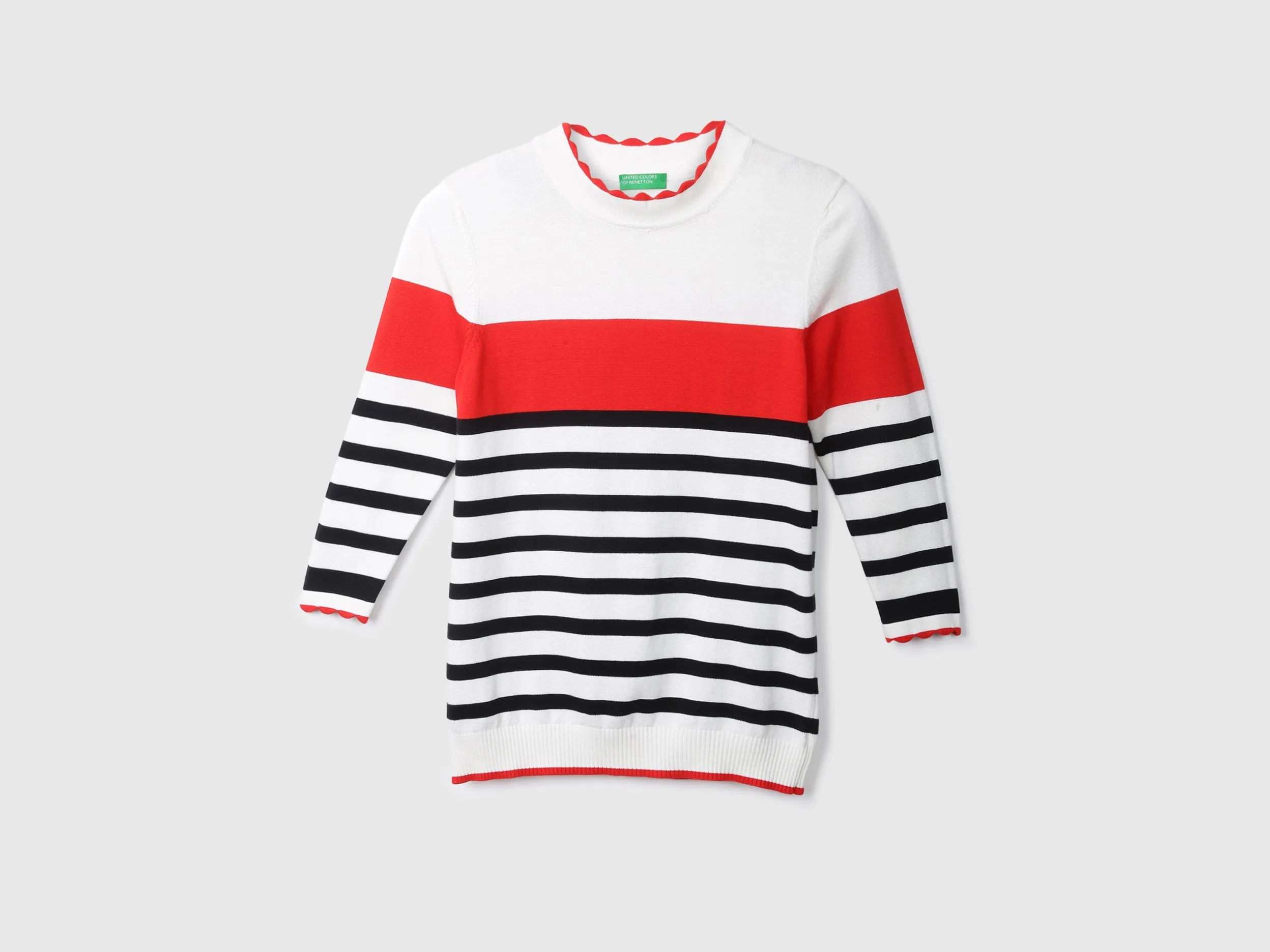 White Striped Sweater
